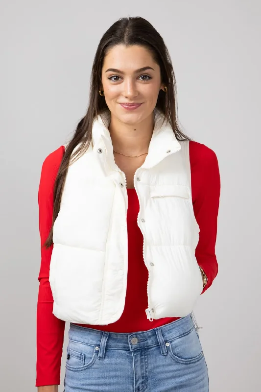 Simply Southern Lightweight Packable Vest for Women in Ivory | PP-0224-VEST-PACK-IVORY