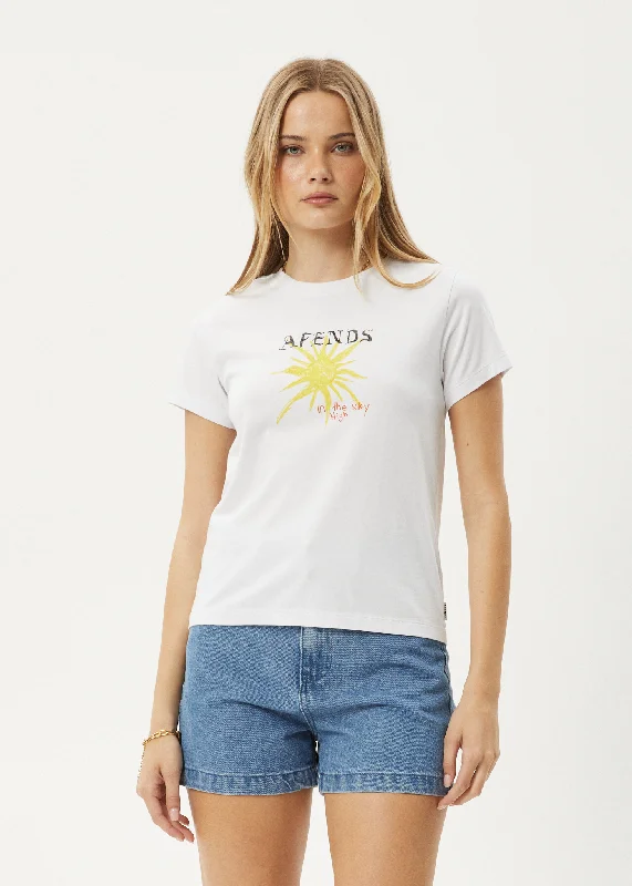 AFENDS Womens Sky High - Regular Tee - White