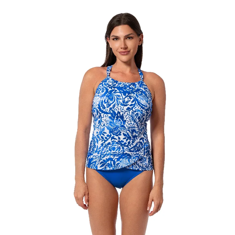 ARABESQUE BIANCA DRAPE TANKINI TOP