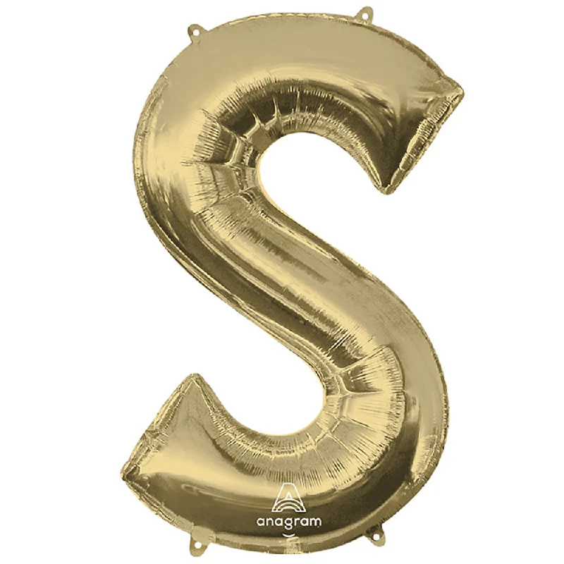 34 inch LETTER S - ANAGRAM - WHITE GOLD