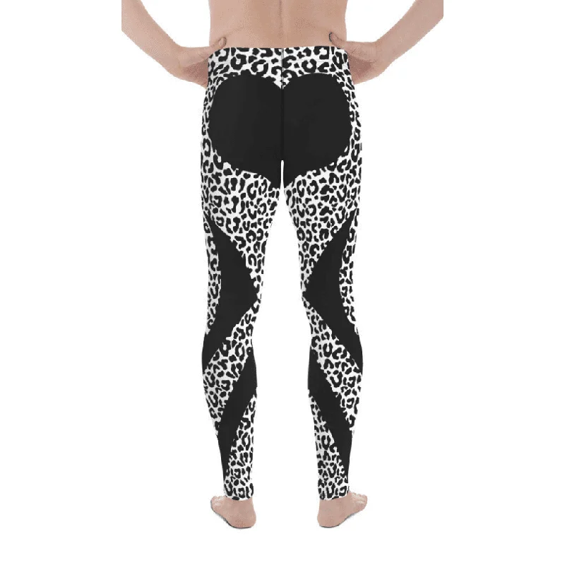 Leopard Heart Shaped Men's Leggings