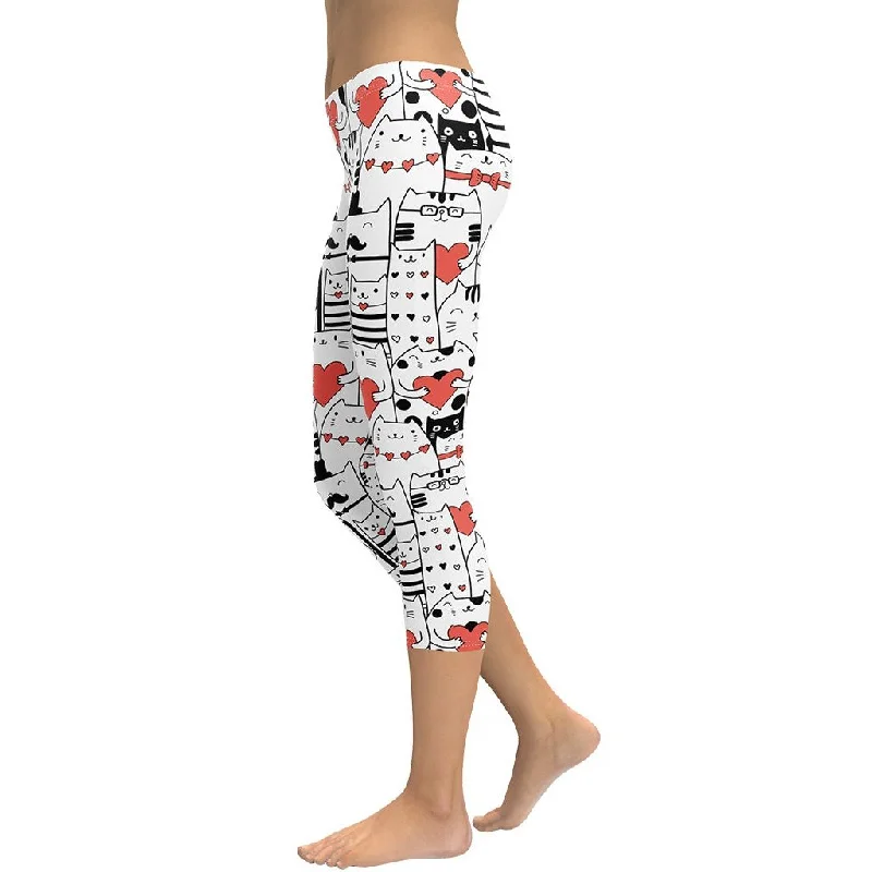 Kitties in Love Capris