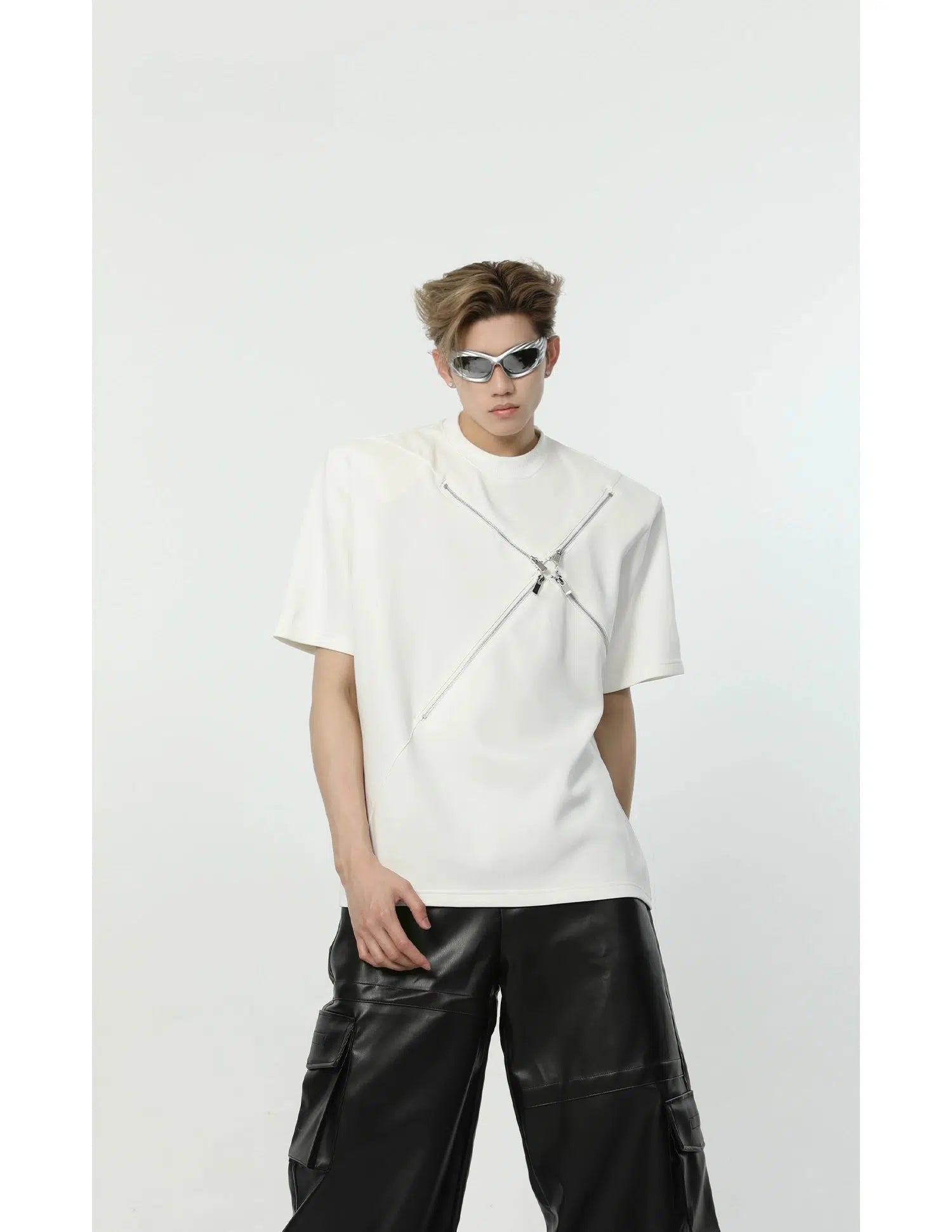 X-shaped Chain Short-sleeved T-shirt