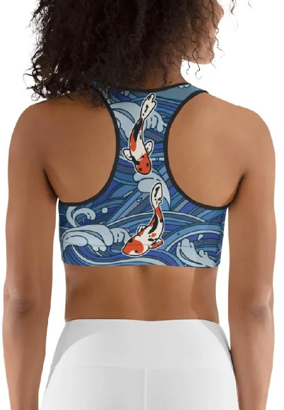 Koi Fish Sports Bra