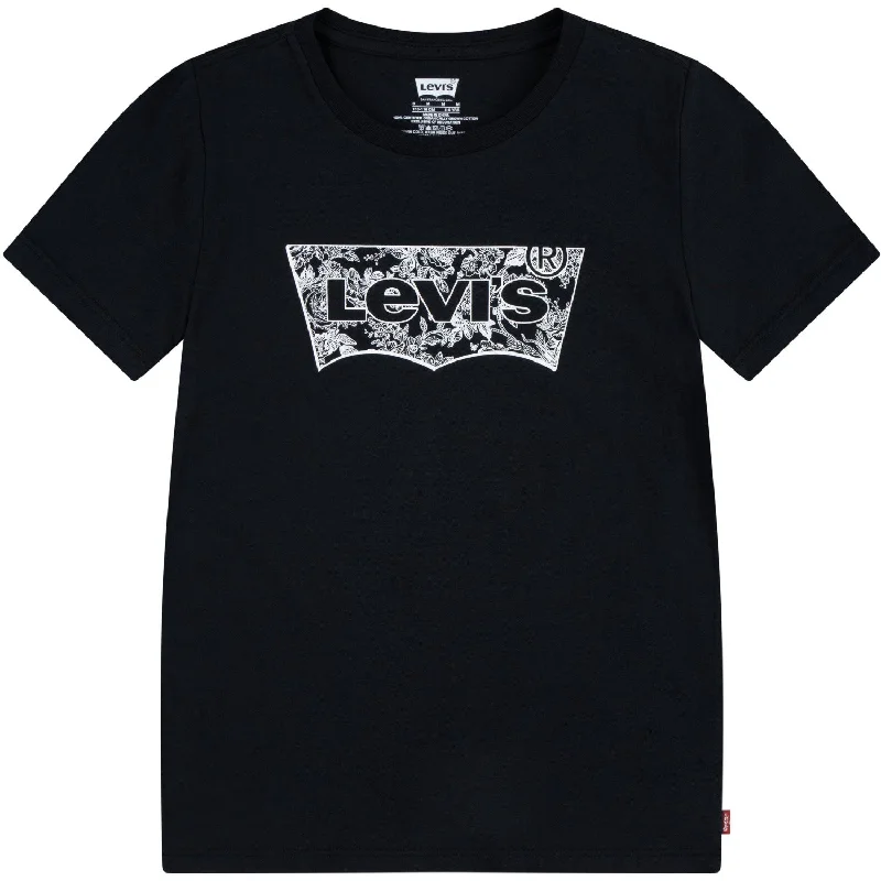 Levi's BLACK Floral Batwing Tee