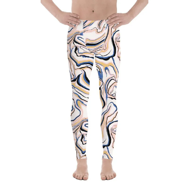 Peachy Marble Men's Leggings