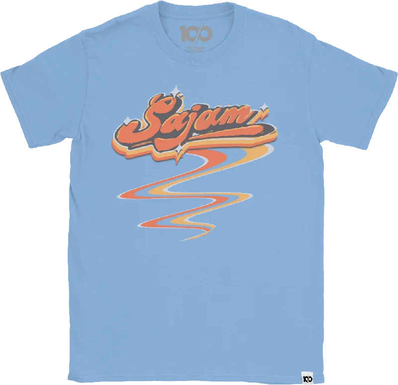 SAJAM - 'Retro' T-Shirt - Light Blue