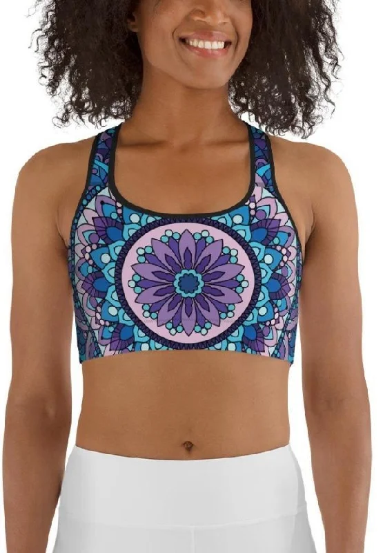 Mosaic Pattern Sports Bra