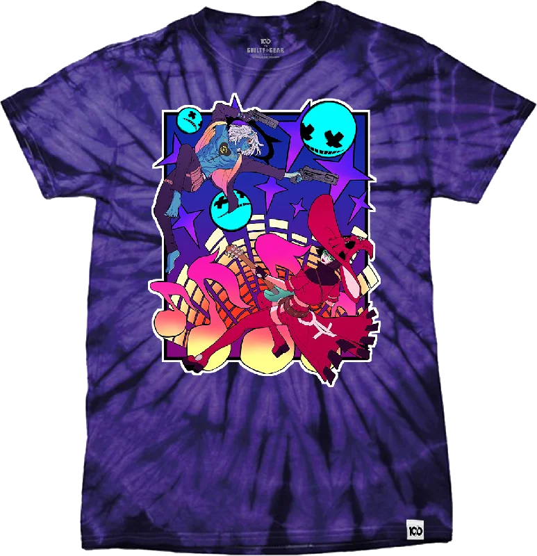 GUILTY GEAR - 'Happy Chaos vs I-No' T-Shirt - Purple Tie Dye