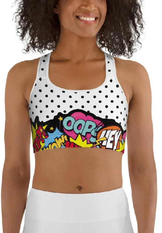 Cutest Pop Art Sports Bra