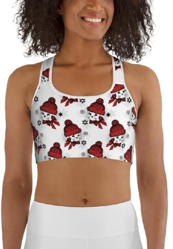 Christmas Kitties Sports Bra