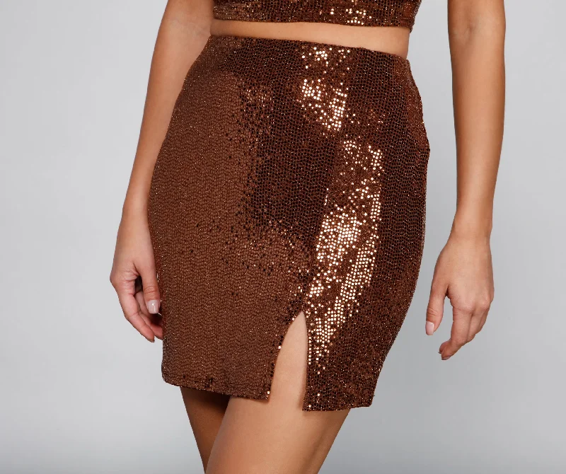 Major Glamour Sequin Mini Skirt