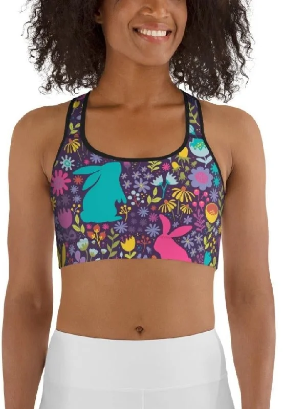 Easter Garden Sports Bra