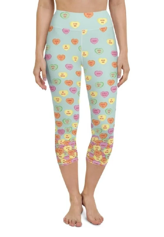 Candy Hearts Yoga Capris