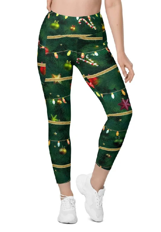 Christmas Tree Leggings With Pockets