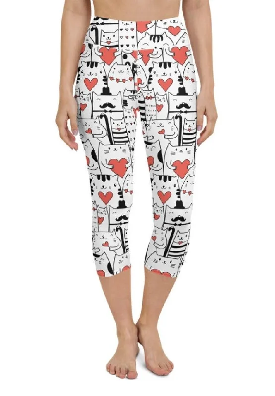 Kitties in Love Yoga Capris