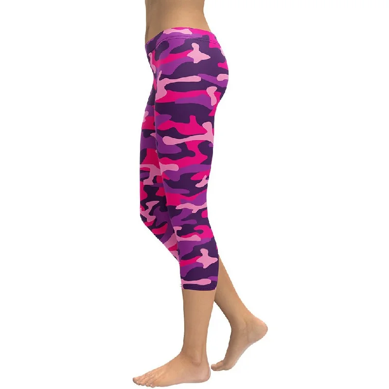 Pink & Purple Camo Capris