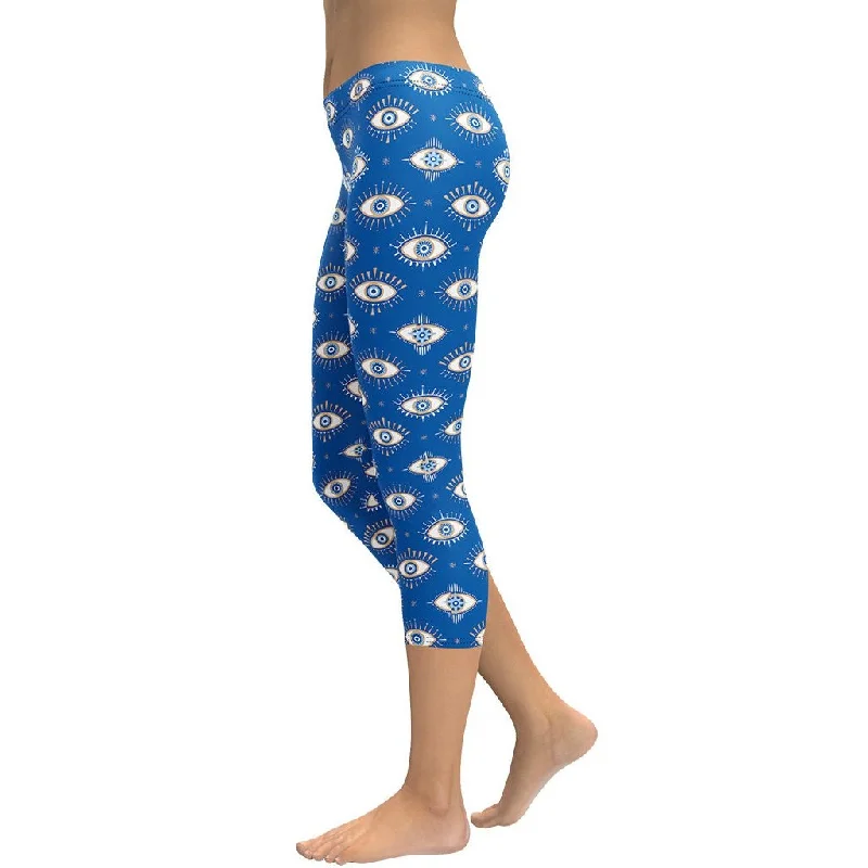 Evil Eye Pattern Capris