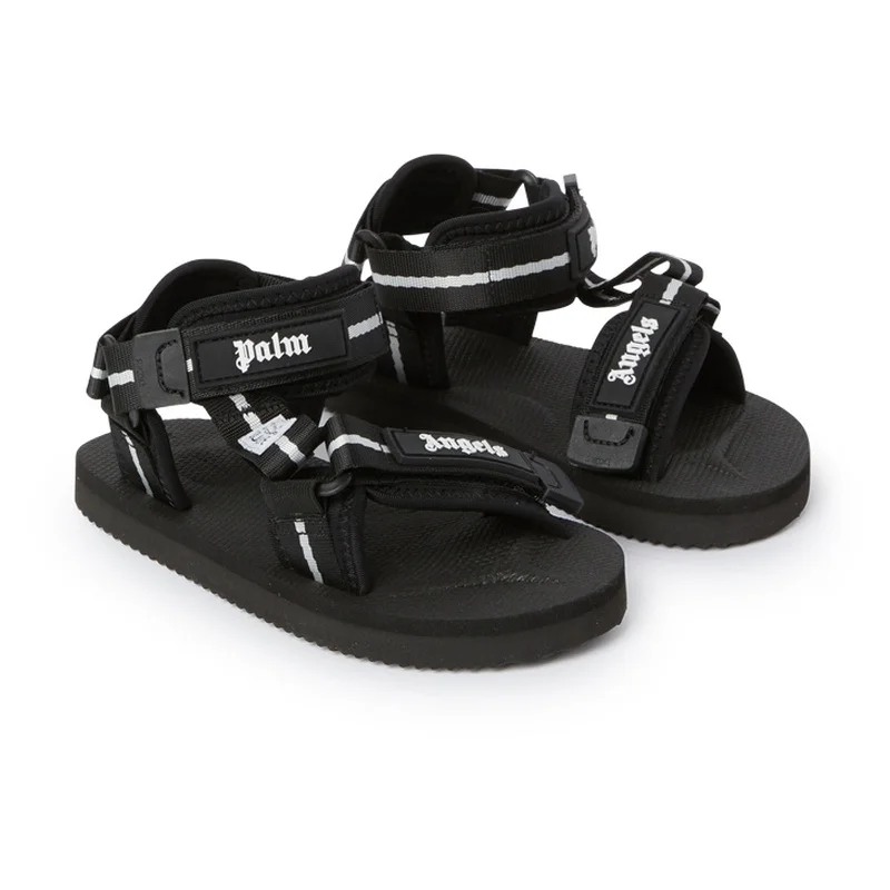 Black Logo Sandal