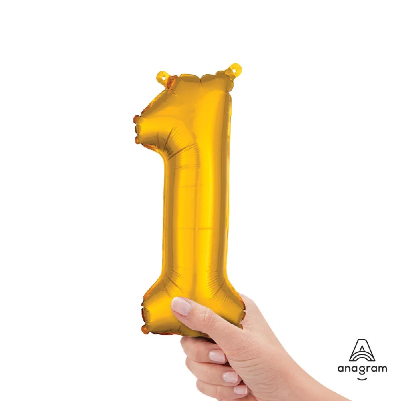 16 inch NUMBER 1 - ANAGRAM - GOLD (AIR-FILL ONLY)