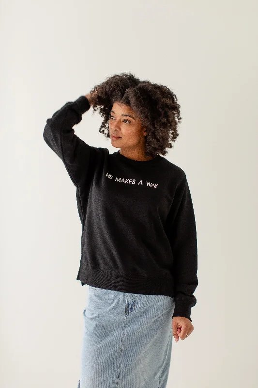 'He Makes a Way' Embroidered Sweatshirt