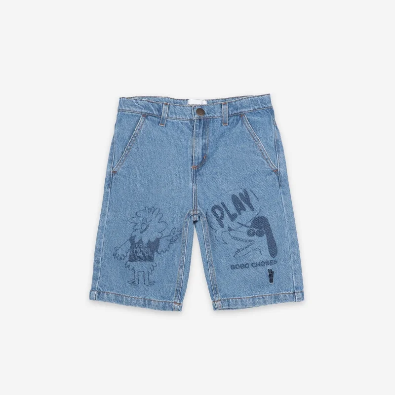 Bird & Dog Kid's Denim Bermuda