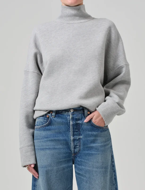 Cara Turtleneck, Heather Grey