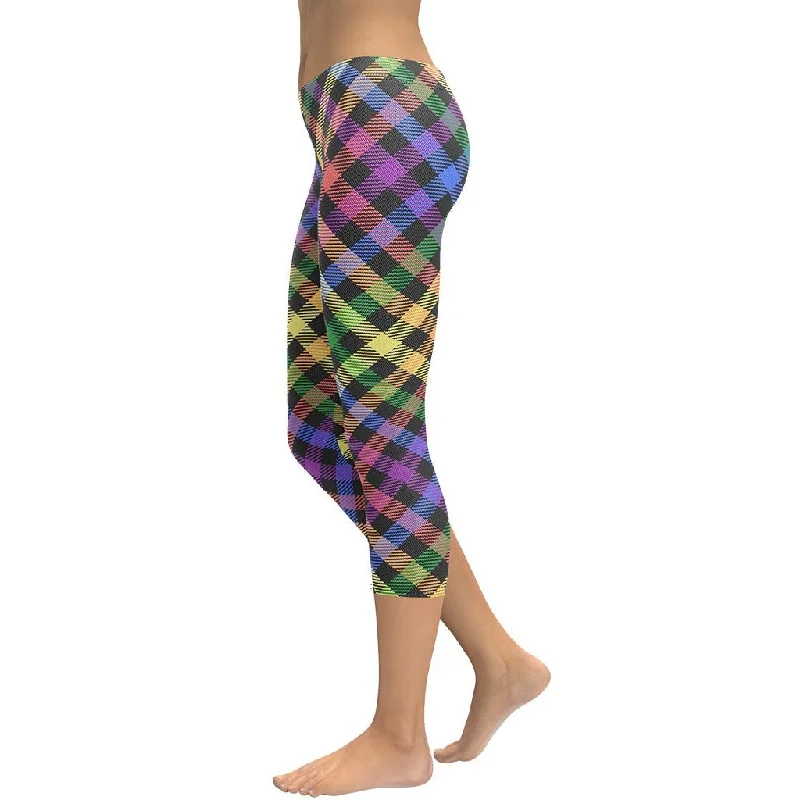 Colorful Plaid Capris