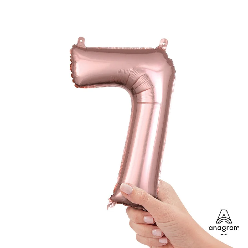 16 inch NUMBER 7 - ANAGRAM - ROSE GOLD (AIR-FILL ONLY)