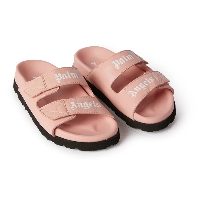 Pink Logo Sandals