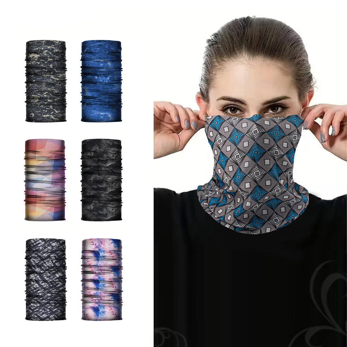 Outdoor Sports Cycling Scarf Breathable Sunscreen Headscarf Magic Headband Scarf Cycling Mask Neck Cover For Men and Women