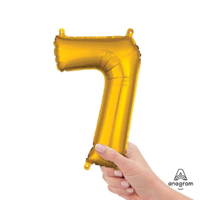 16 inch NUMBER 7 - ANAGRAM - GOLD (AIR-FILL ONLY)