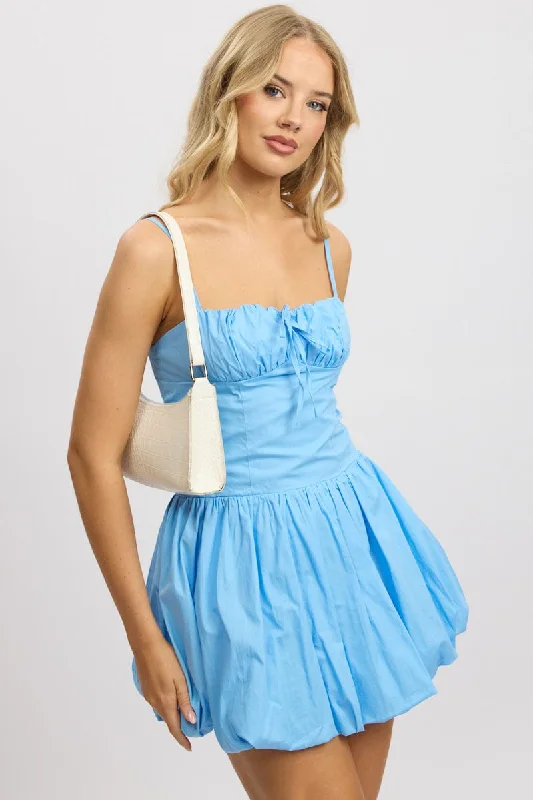 Blue Bubble Dress Mini