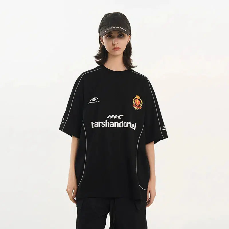 Football Sports Club Stitching T-Shirt