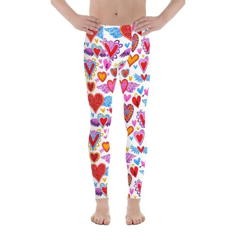 Heart Pattern Men's Leggings