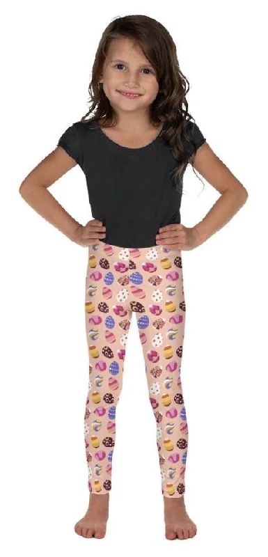 Fun Easter Eggs Pattern Kid's Leggings