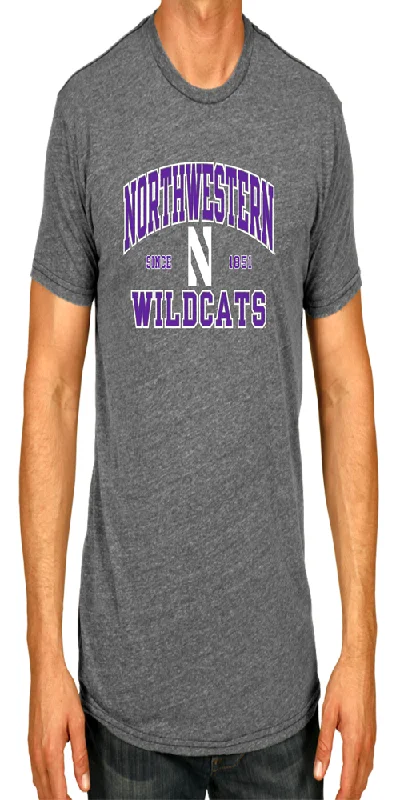 Northwestern Wildcats NCAA Adults Grey The Victory Adult T shirts