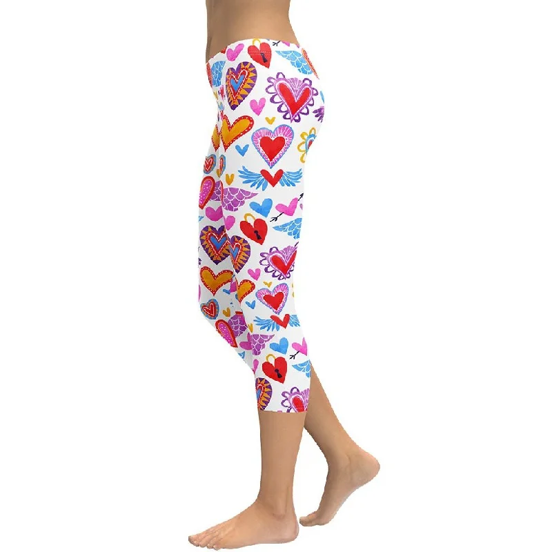 Heart Pattern Capris