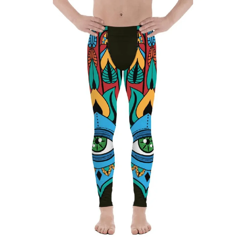 Colorful Eye Symbol Men's Leggings