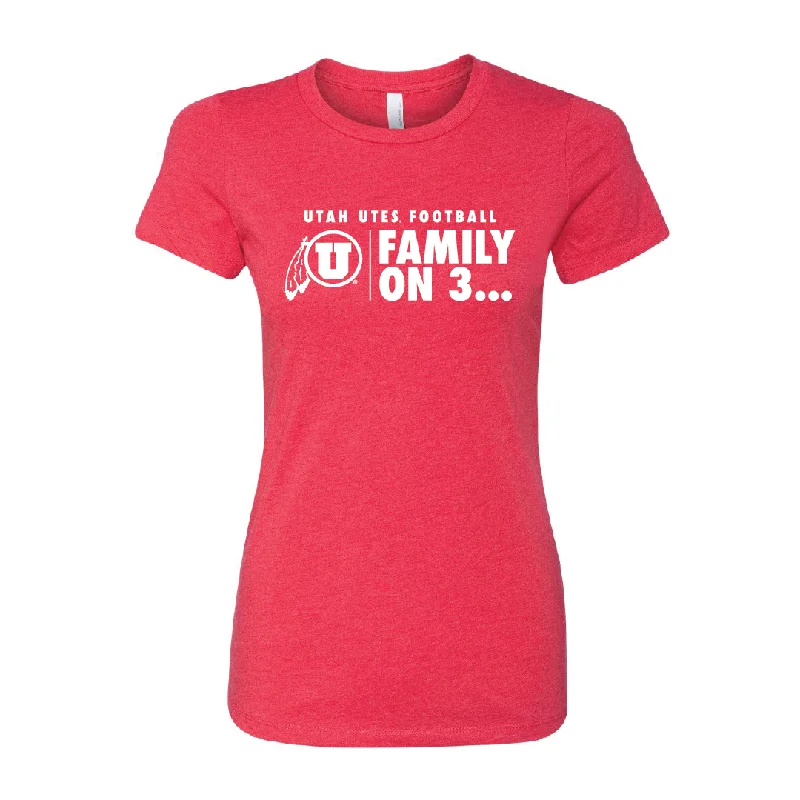 Family on 3 - Circle and Feather Womens T-Shirt