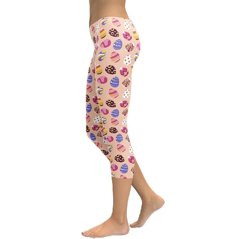 Fun Easter Eggs Pattern Capris