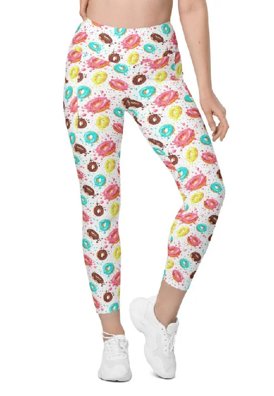 Doughnut Pattern Leggings With Pockets