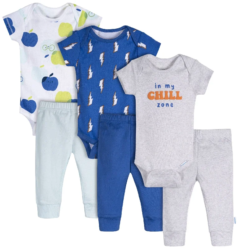 6-Piece Baby Boys Chill Zone Onesies® and Active Pant Set