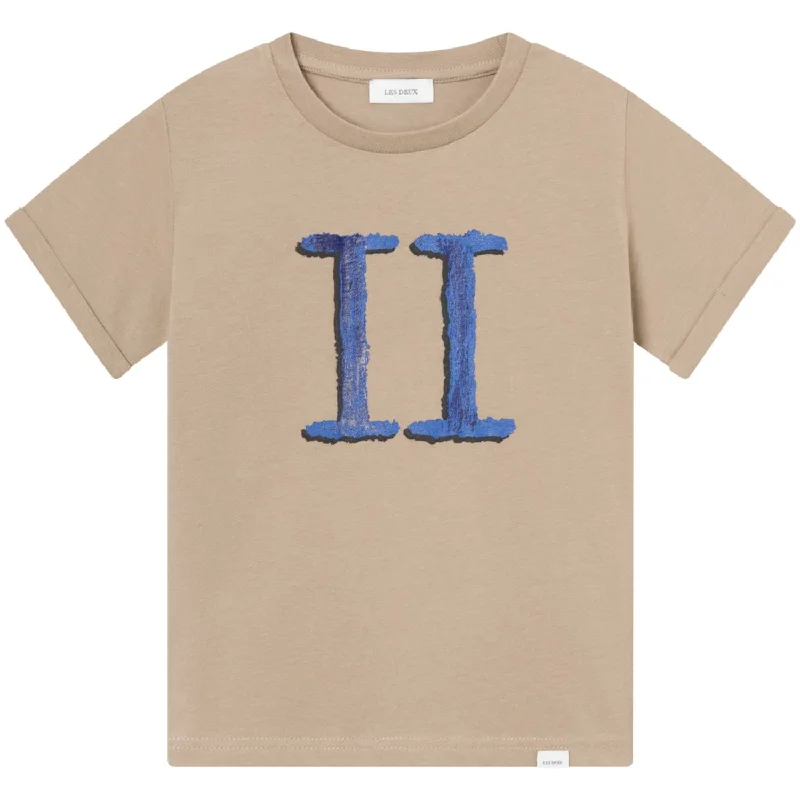 Les Deux Kids Desert Taupe/Blueprint Hand Drawn Encore T-Shirt Kids