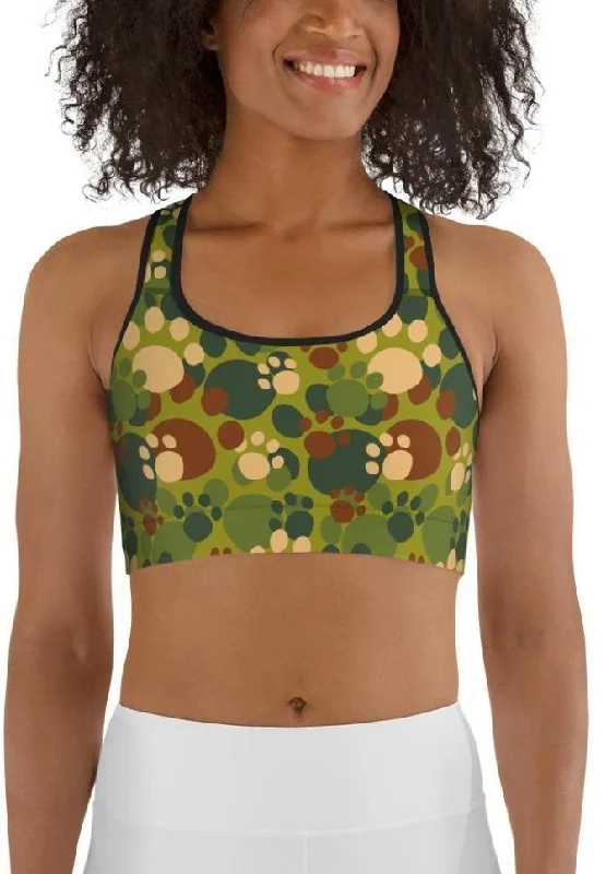 Paw Camo Sports Bra