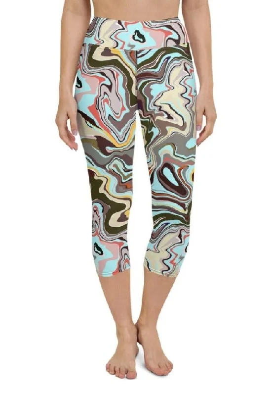 Aqua Marble Yoga Capris