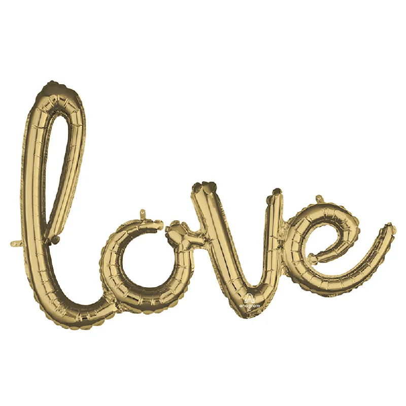 31″ SCRIPT PHRASE "LOVE" WHITE GOLD (AIR-FILL ONLY)