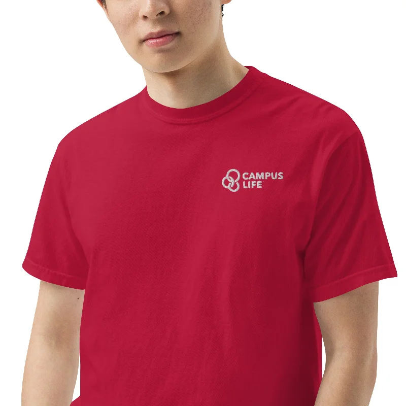 Campus Life Men’s Embroidered garment-dyed heavyweight t-shirt