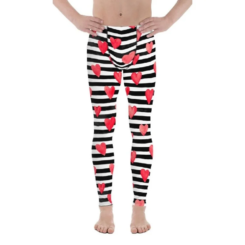 Stripes & Hearts Men's Leggings