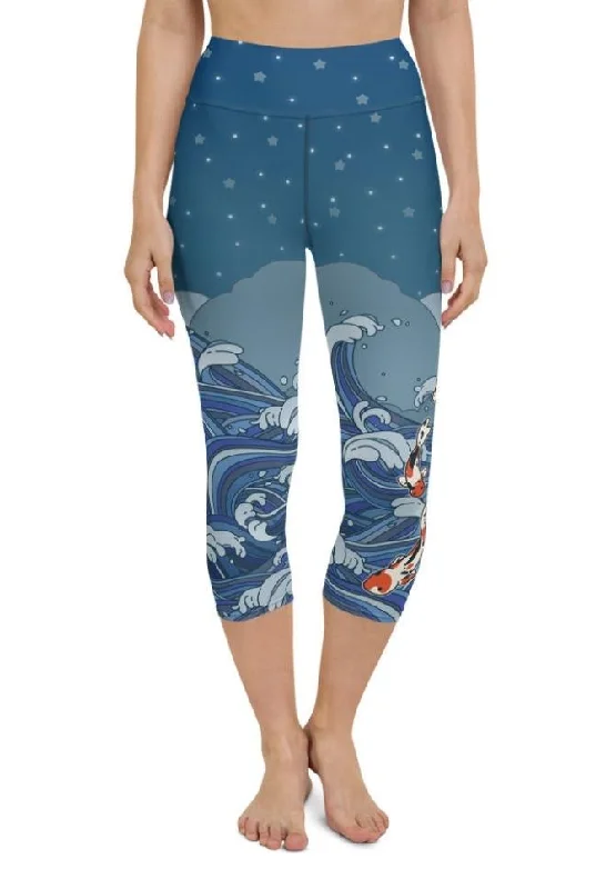 Koi Fish Yoga Capris